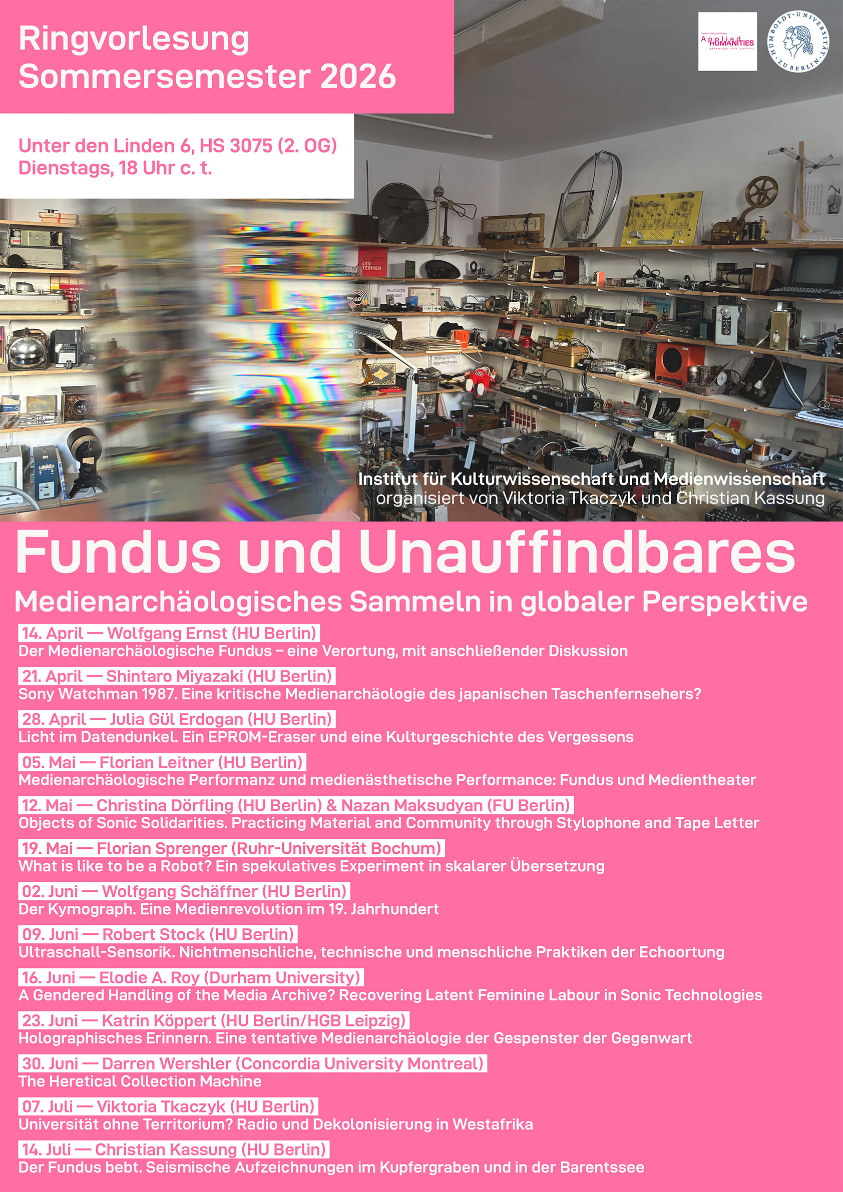 Ringvorlesung: Fundus und Unauffindbares. Medienarchäologisches Sammeln in globaler Perspektive